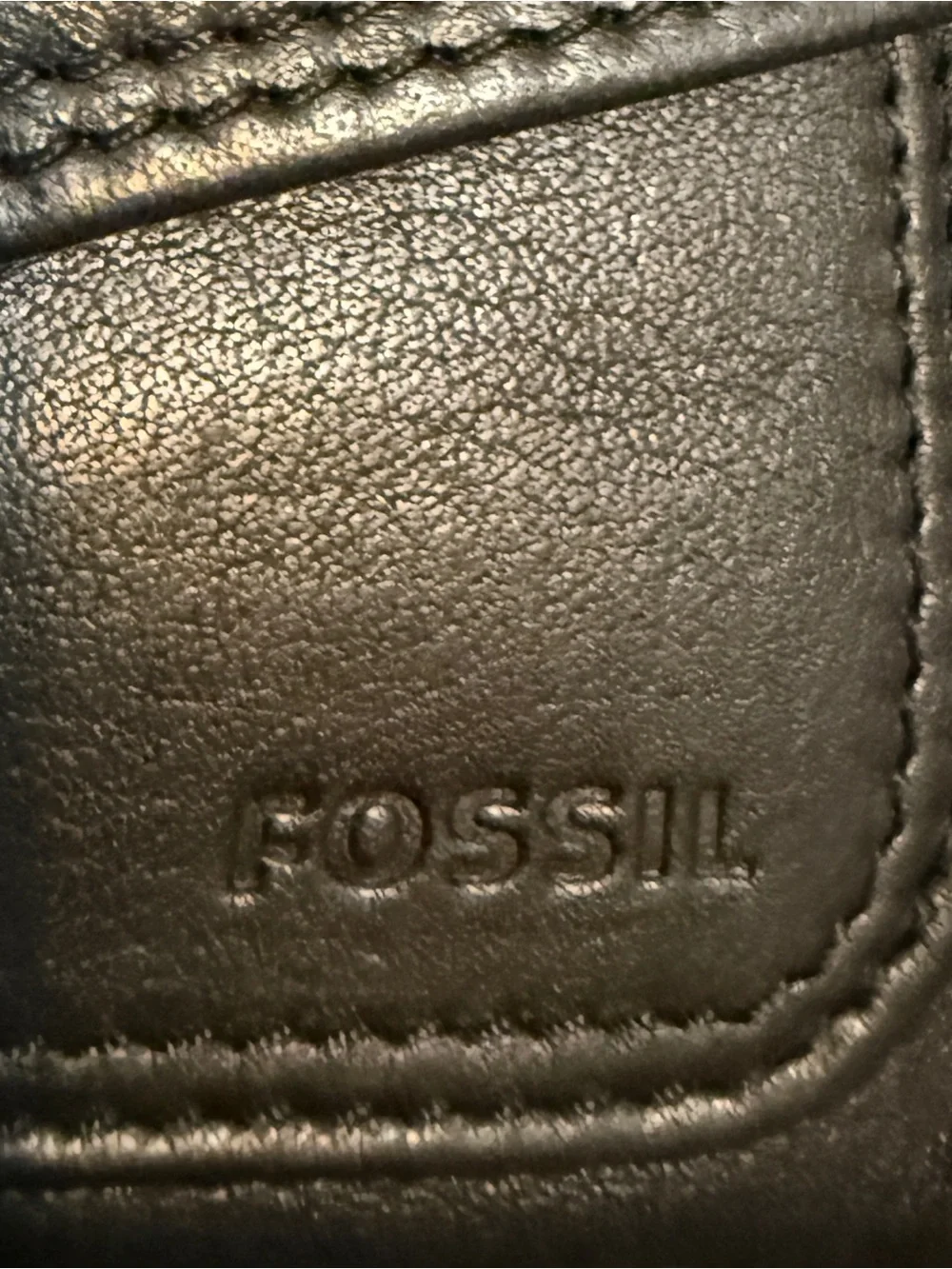 Fossil Black Genuine Leather Wallet Vintage Snap Closure Y2K